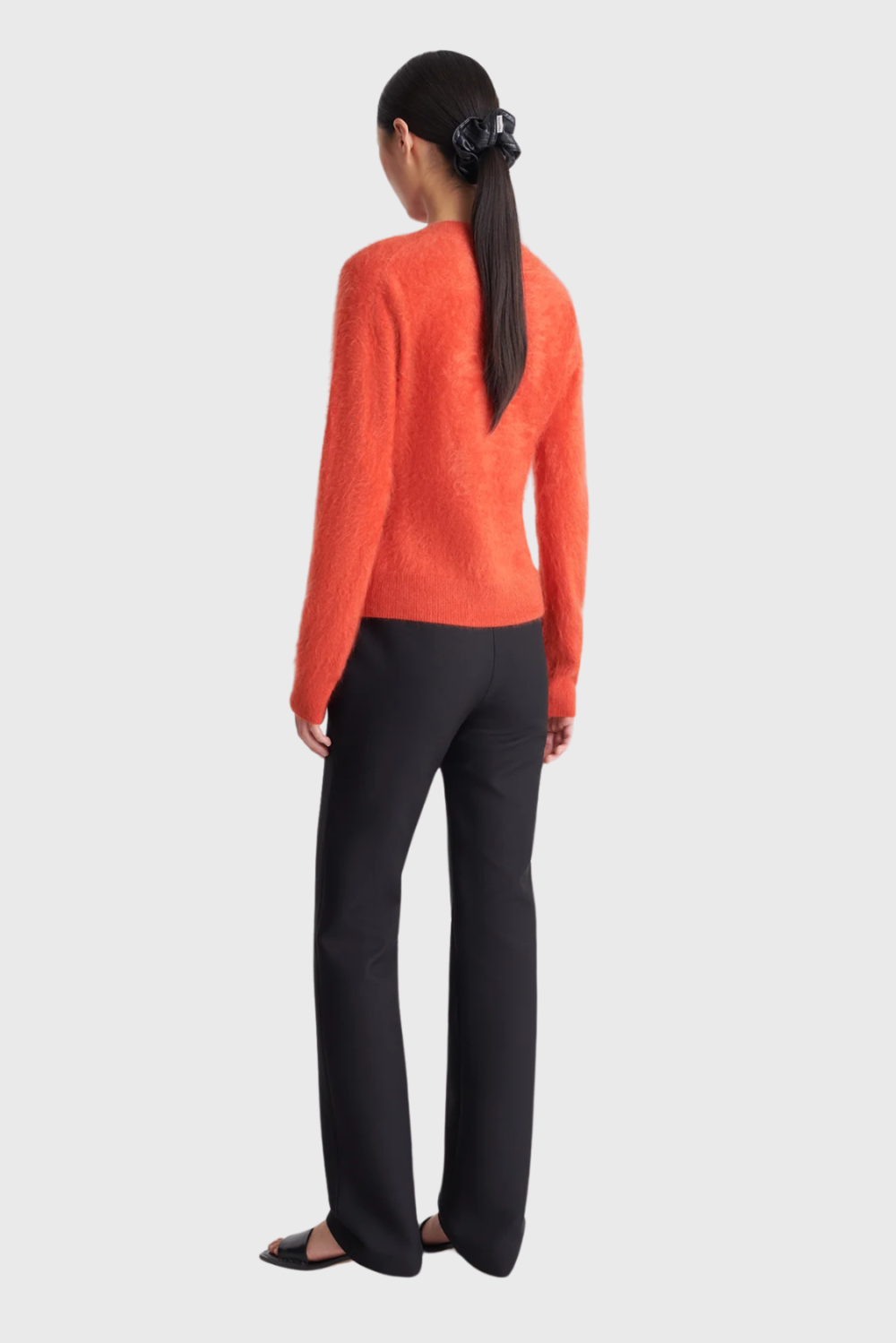 Lush Collective | Nanushka Kloe Brushed Cashmere Sweater in Red - Back