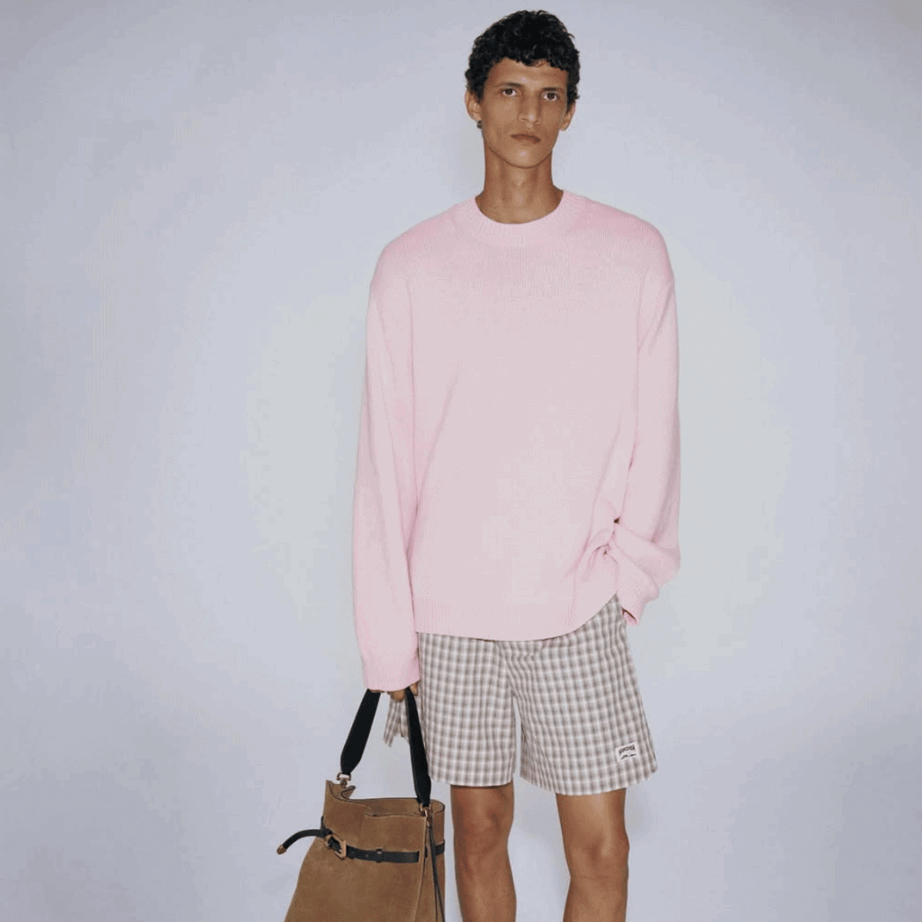 Soft pink oversized sweater for women at Lush Collective.