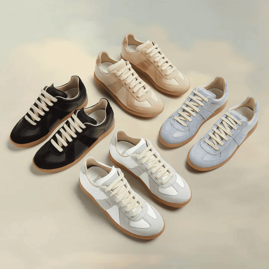 Designer sneakers collection for men and women, sustainable and stylish footwear.