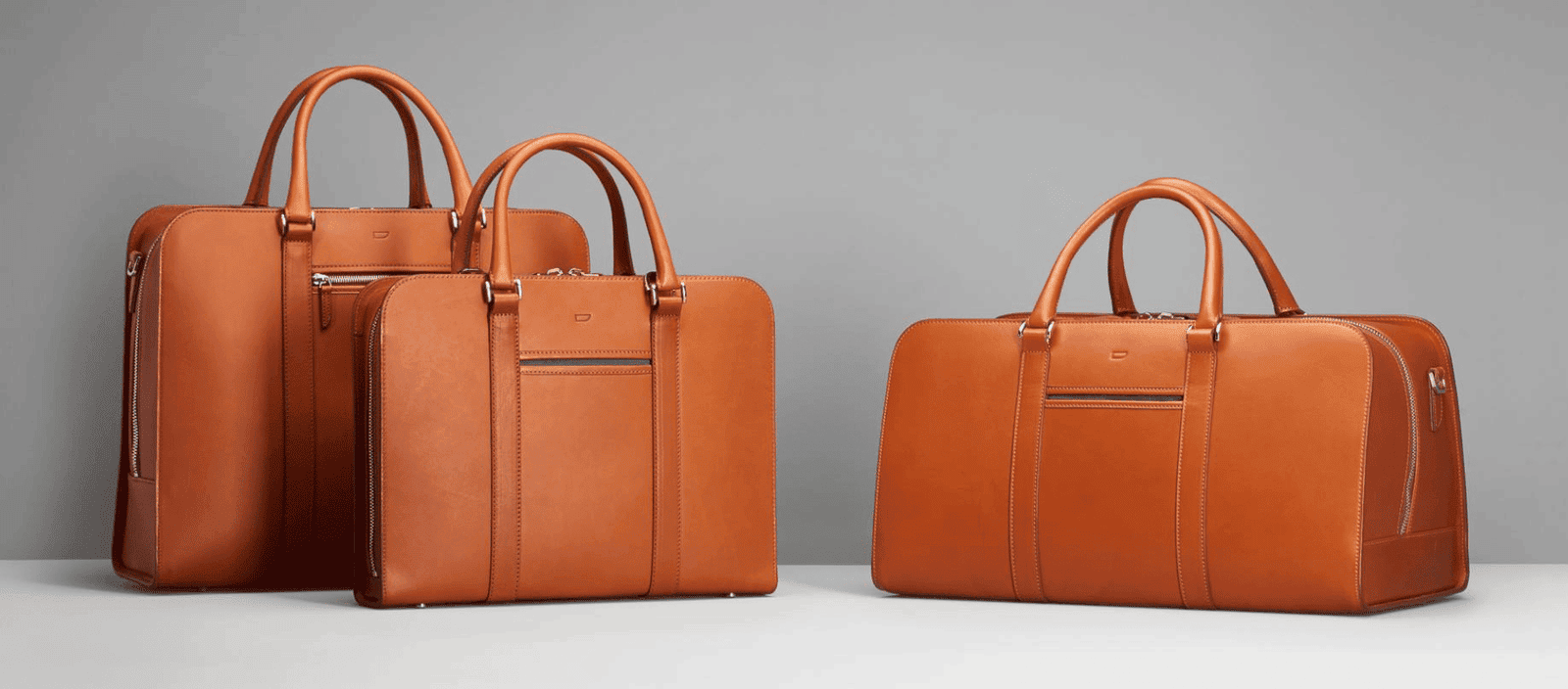Luxurious leather travel bags from Lush Collective showcasing elegant craftsmanship and stylish design.